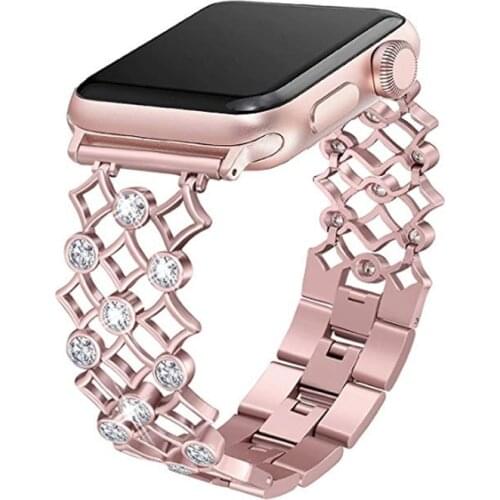 Diamond Bracelet for apple Watch strap 4 44mm 40mm 42mm 38mm Stainless Steel iwatch Series 4 3 2 1 women wrist band Accessories