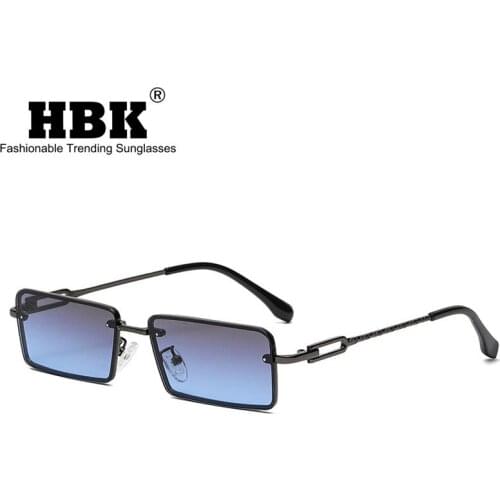 HBK Fashion Retro Sunglasses Men Vintage Square Frame Glasses for Men/Women Luxury Sunglasses Men Small Outdoor Traveling UV400