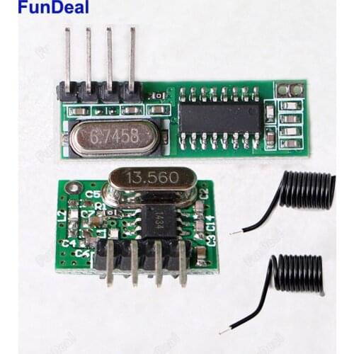 433Mhz Superheterodyne RF Receiver and Transmitter Module ASK Kits With Antenna For Arduino Uno ARM Diy 433 Mhz Remote Controls