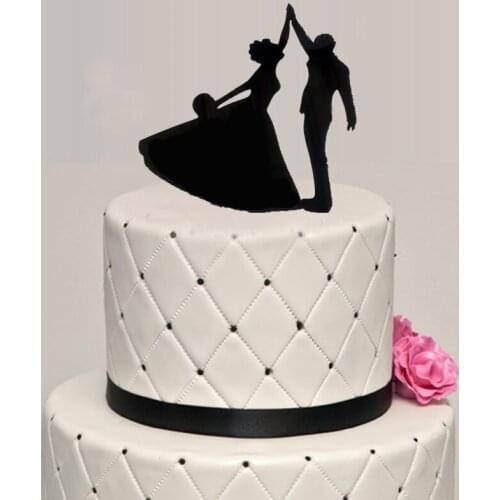Wedding Acrylic Dancing Cake Topper Wedding Party Decorating Cake Topper OH006