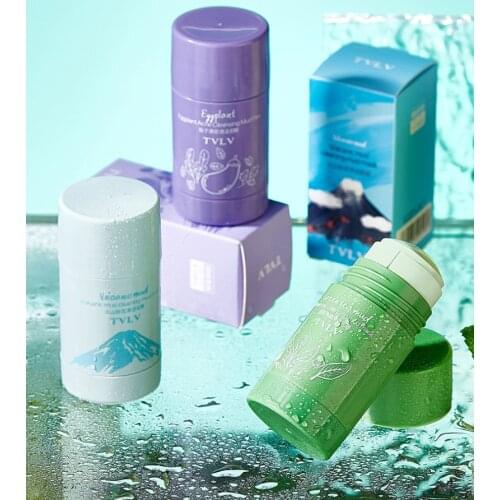 Green Tea Detox Stick Deep Cleansing Solid Mask Oil Control Pores Purifying Clay Green Mask Stick Whitening Mud Skin CareTSLM1