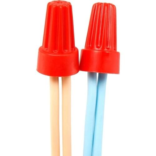 10pcs electrical wire connector twist Connector Screw-On Electrical Wire Connector Standard Type Spring Nuts Caps Connection red
