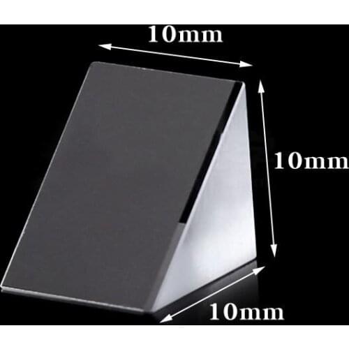 10x10x10mm Optical Glass Triangular Lsosceles K9 Prism With Reflecting Film Optics
