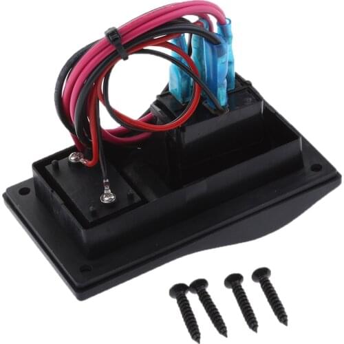 12V 24V Car Auto Boat Dual Battery Test Panel & Rocker Switch ON-OFF & LED Voltmeter