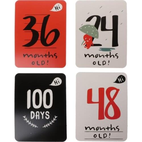 20Pcs/Set For Memory Baby Pregnant Women Monthly Photograph Sticker Fun Month 1-12 Milestone Cards