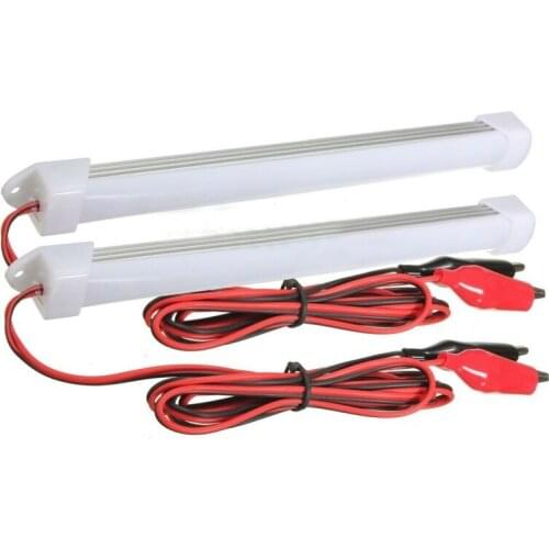 2x 12V Car LED SMD Interior Light Bar Tube Strip Lamp Van Boat Caravan Motorhome Cold White