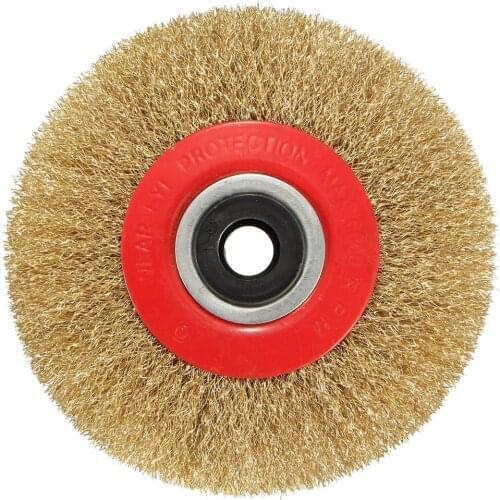5inch 125mm Wire Brush Wheel for Bench Grinder Polish + Reducers Adaptor Rings