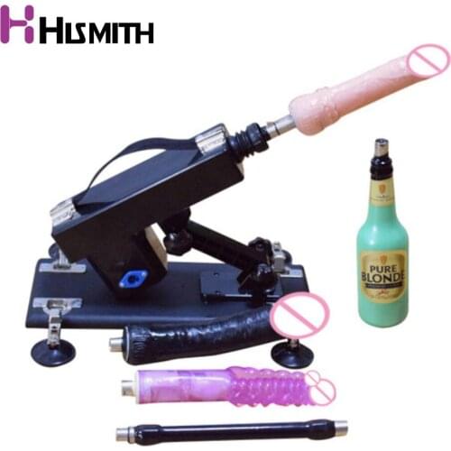Hismith Automatic Sex Machine Gun with Black Big Dildo and Vagina Cup, female masturbation machine AU EU US UK plug