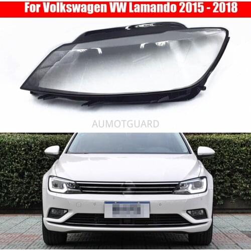 Car Headlight Lens For Volkswagen VW Lamando 2015 2016 2017 2018 Transparent Car Headlight Headlamp Lens Auto Shell Cover