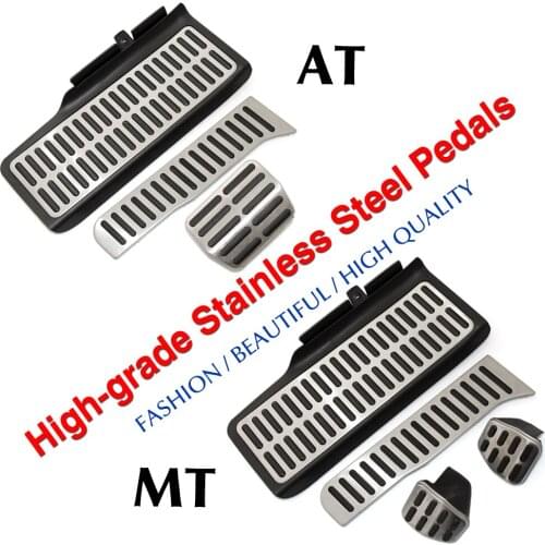 Auto Stainless Steel Car Fuel Gas Pedal Pads Foot Rest Pedals Covers for Volkswagen vw Beetle New Jetta MK6 VI LHD Car Styling