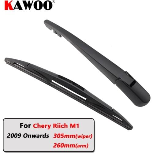 KAWOO Car Rear Wiper Blades Back Window Wipers Arm For Chery Riich M1 Hatchback (2009-) 305mm Auto Windscreen Blade Accessories