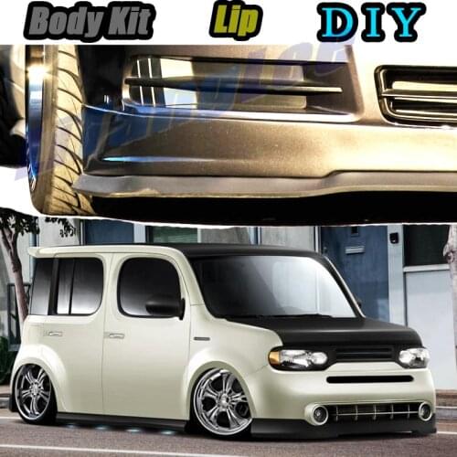 Car Bumper Lip Front Spoiler Skirt Deflector For Nissan Cube Z10 Z11 Z12 Tune Car Modified Body Kit VIP Hella Flush Lips