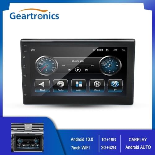 7inch Android 10 WiFi Car Multimedia Player 2.5D Tempered Touch Screen Carplay Android Auto FM Radio Bluetooth GPS Navigation
