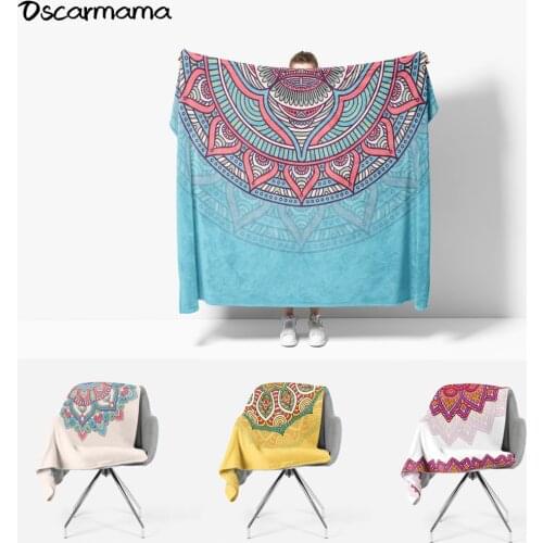 Indian Mandala Bohemian Boho Morocco Yellow Throw Blanket Bedspread Chair Sofa Cover Wall Hanger Tapestry Living Room Decoration