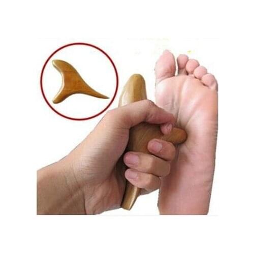 Foot massage tools wood triangle finches wooden foot sole acupuncture point massage foot massager cone fork point bar