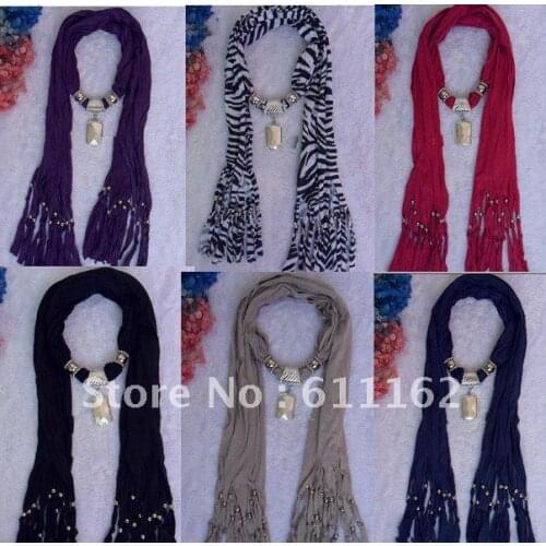 Fashion Pendant necklace scarves womens scarves shawls novel scarves cotton pashmina scarvf167