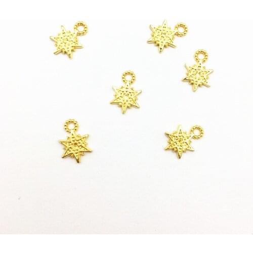 New arrival! 10x7mm 200pcs Zinc Alloy Star Charm for Hand Made Earrings DIY parts,Jewelry Accessories Findings & Component