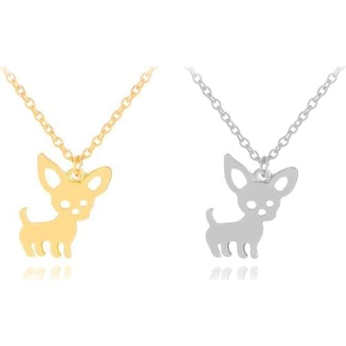 New Design Chihuahua Cute Metal Dog Gold Silver Tag Disc Disk Pet ID Enamel Accessories Collar Necklace Pendant