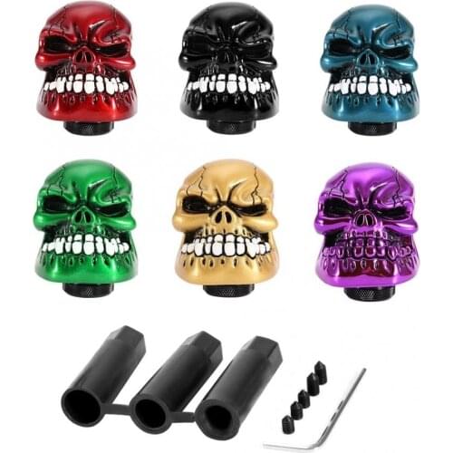 Gear shift knob Skeleton Skull Head Car Modified Gear Shift Knob Stick Lever Shifter Universal stick shift high quality