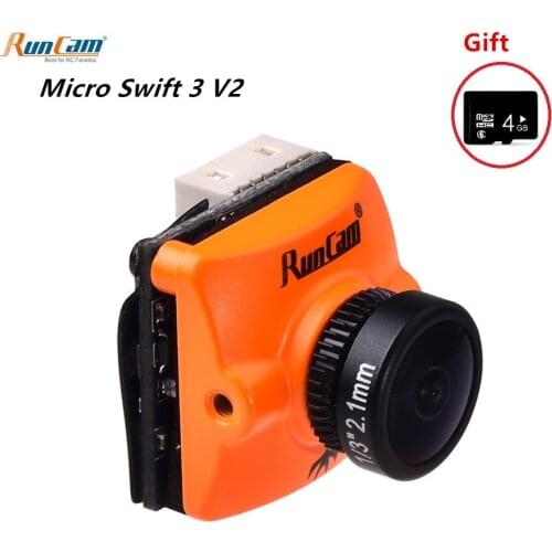 Runcam Micro Swift 3 V2 4:3 600TVL CCD Mini FPV Camera 2.1mm/2.3mm PAL/NTSC OSD Configuration For RC Models Multicopter Part