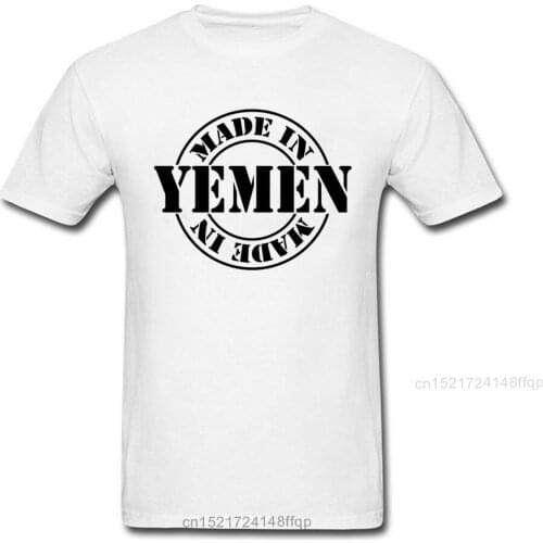 Made In Yemen T-shirt Men T Shirt Letter Tshirt Cotton Tees Casual Top Unique Students Tops High Quality Clothing White