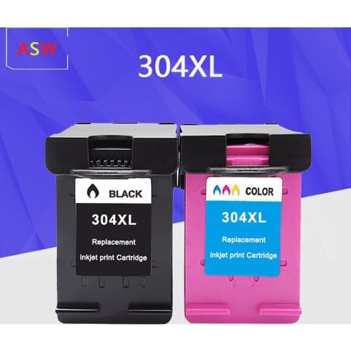 ASW Replacement For HP 304 HP 304XL 304 XL Ink Cartridge For HP Deskjet Envy 5000 series 5010 5012 5014 5020 Deskjet 2600 Printe