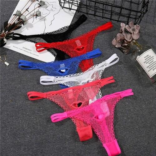 Women Sexy Lingerie G-string Transparent Underwear Thongs Lace Floral Sheer Low Waist Briefs Seamless T-back Panties
