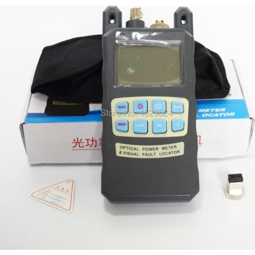 All-IN-ONE Fiber optical power meter -70 to +10dBm with 10mw Fiber Optic Cable Tester Visual Fault Locator