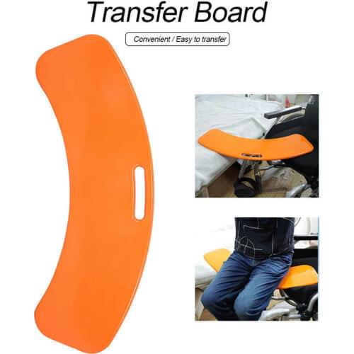 Thickened Elderly Transfer Board Transferring Board for Wheelchair Users Orange Average Size Injuries Curved Transfer Board