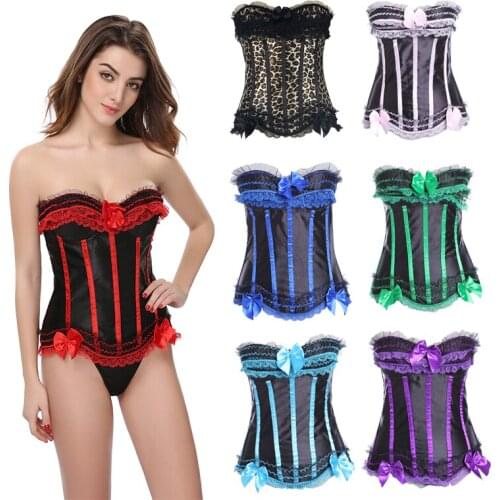 Fiber Win Corset Sexy Lace Plus Size S-6XL Zip Floral Glamour woman Bustier Corset Lingerie Tops Fashion Leopard veins корсет