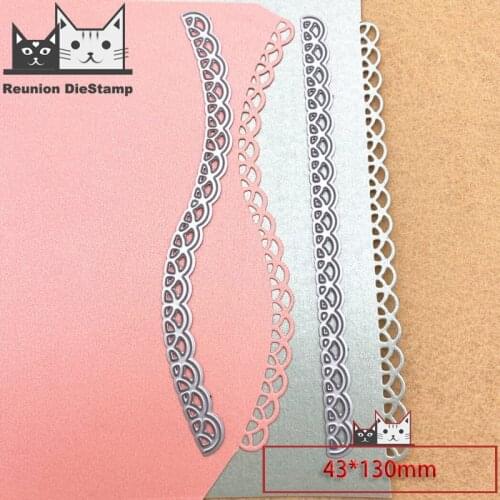 Reunion 2020 New 2pcs lace Metal Cutting Dies DIY Scrapbooking Paper Photo Album Crafts Die Cut Seal Punch Stencils