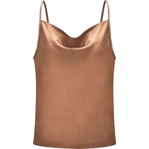Summer Sexy Khaki Camisole Womens Loose Large Base Tops Small Suspender Backless Sweet Suspenders Girls T-shirts Vests
