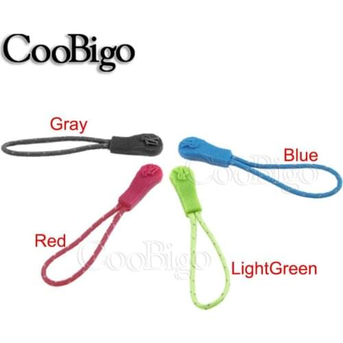 10pcs Colorful Lightning Zipper Pull Cord Slider Strap Fastener Size 56mmx8mm For Backpack Garment Bag DIY Parts Accessories