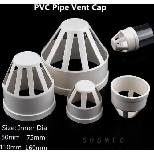 2-10Pcs 50,75,110,160mm PVC Vent Cap Aquarium Permeable Seafood pool Overflow Pipe Fittings Drain Pipe Breathable Mesh Cover