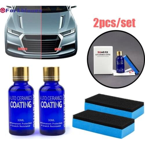 2PCS 9H Car Liquid Ceramic Coat Super Hydrophobic Glass Coating Set Polysiloxane and Nano materials Car Polish