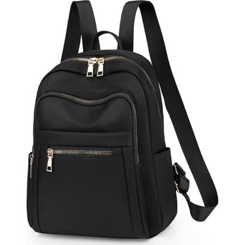 2021 Women Oxford Cloth Backpack College Student School Backpack Bags for Teenagers Solid Mochila Casual Rucksack Travel Daypack