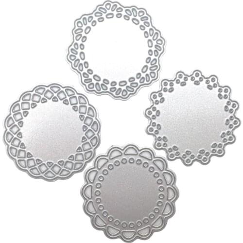 4Pcs Mini Lace Doily Circle Metal Cutting Dies Scrapbooking Craft Dies Making Paper Art Diy Embossing Dropship