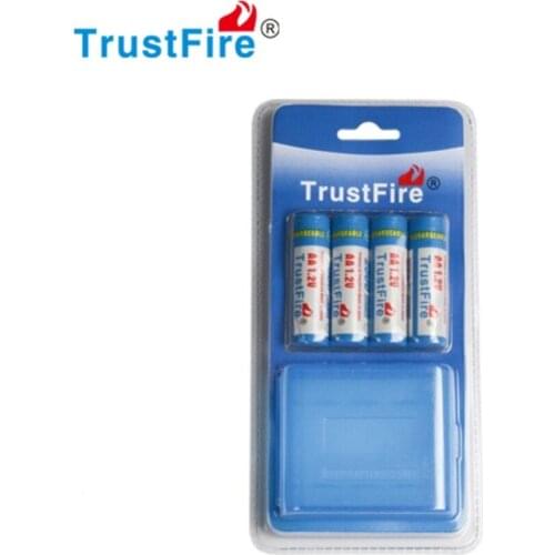 4pcs/pack Trustfire AA 2500mAh NI-MH 1.2V Rechargeable Battery With Package Case for Toys, MP3, Camera led flashlig+ Battery box