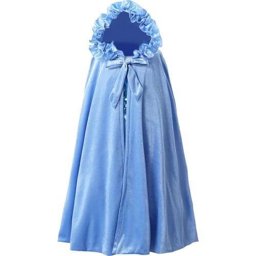 5Colors Prince Elsa Cloak Cosplay For Kid Girl Movie Coat For Spring Winter Carniva Holloween Costumes Performance Party Show