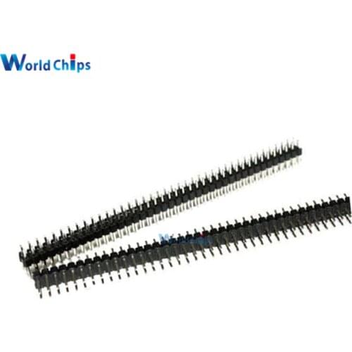 5 PCS 2.54mm 2 x 40 Pin Male Double Row Pin Header Strip
