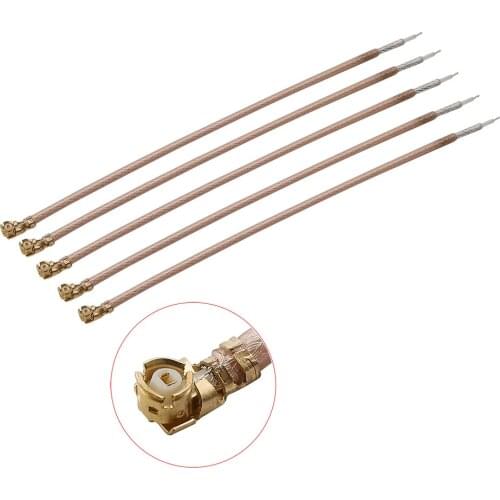 5Pcs IPX Female Jack RG178 Cable Connector IPX IPEX U.fl Ufl Single-head RG178 Coaxial Cable Pigtail Jumper Length 5-50CM
