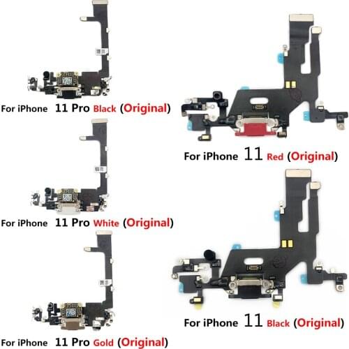 5Pcs/Lot，100% New Original Charger Charging Port USB Dock Connector replacement For Iphone 11 Pro Max Jack Board Flex Cable