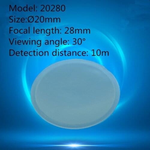 50pcs 20280 Plano round shape human body infrared PIR sensor HDPE plastic fresnel lens diameter 20mm focal length 28mm