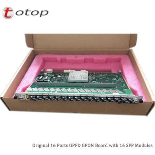 805 VERSION Huawei Original New MA5680T MA5683T OLT 16 ports GPON board GPFD with 16 B+ C+ C++ SFP modules