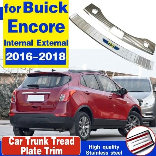 Car accessories Stainless Steel Rear Bumper Protector Sill Trunk Tread Plate Trim for buick encore 2016-2018 Car styling