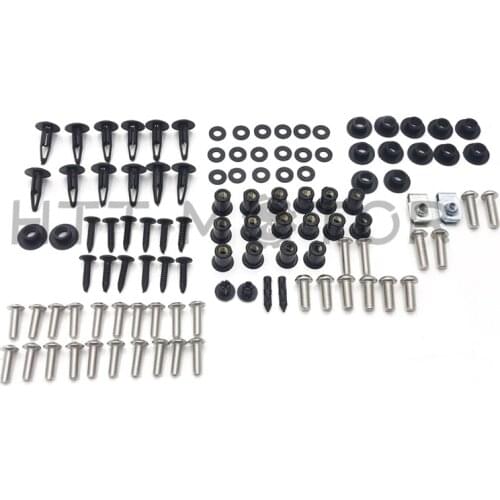 Aftermarket free shipping motorcycle parts Complete Fairing Bolt Kit Body Screws For Honda CBR954RR 02-03 Stainless Plastic chro