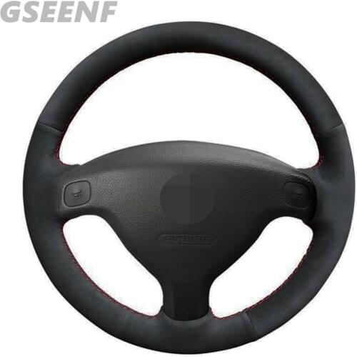Car Steering Wheel Cover For Opel Zafira (A) 1999 Astra (G) 1998-2004 Black Hand-stitched Suede DIY Steering Wheel Cover