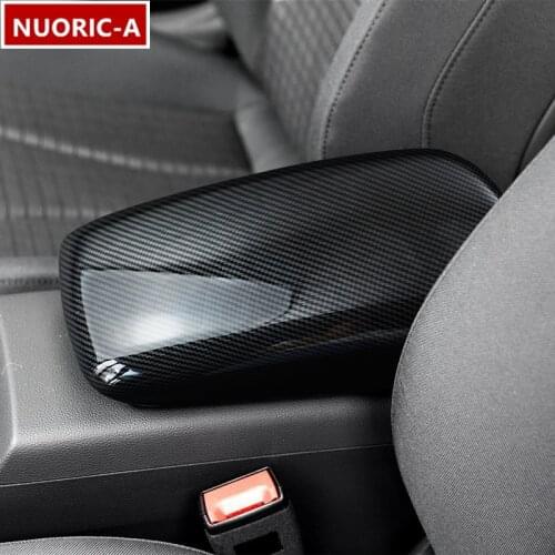 Carbon Fiber Color Center Console Armrest Storage Box Protection Cover Trim For Audi A3 8V 2013-2020 Car Styling Interior