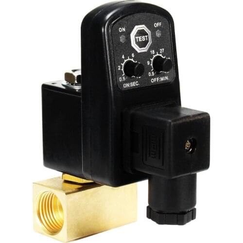 1pc G1 / 2" Electronic Timed Drain Valve AC110V/AC220V Mayitr Air Compressor Gas Tank Automatic 2-way Drain Valve 1.6Mpa