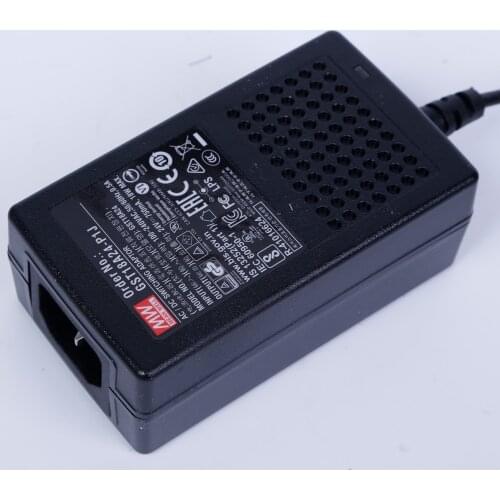 GST18A 05/07/09/12/15/18/24/28/48-P1J 18Watt AC DC industrial Adaptor original Meanwell for office facilities